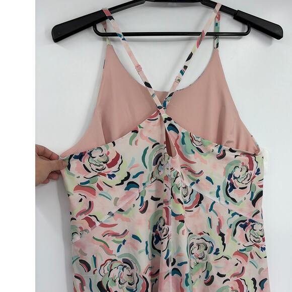 Athleta Floral Infinity Dress XL Tall Pink Performance Pilates Yoga Athleisure - Picture 5 of 10